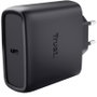 CARGADOR PARED/VIAJE USB-C 65W + CABLE USB-C 2 M MAXO NEGRO TRUST